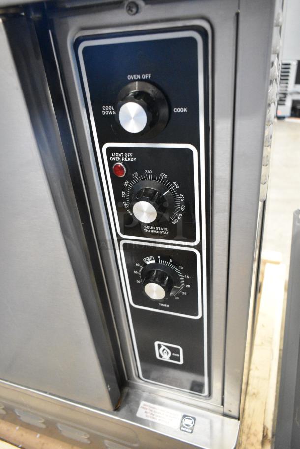 BRAND NEW SCRATCH AND DENT! 2024 Blodgett DFG-50 Premium Series Natural Gas Single Deck Half Size Convection Oven with Draft Diverter. 27,500 BTU - Image 5 of 8