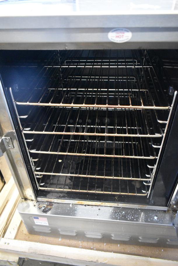 BRAND NEW SCRATCH AND DENT! 2024 Blodgett DFG-50 Premium Series Natural Gas Single Deck Half Size Convection Oven with Draft Diverter. 27,500 BTU - Image 6 of 8