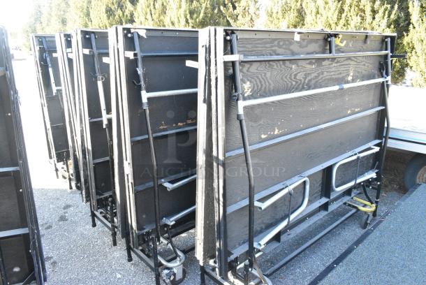 ALL ONE MONEY! Lot of 17 Pieces That Make Up 1 Sico Mobile Fold Up Stage w/ 7 Stage Stairs. Approximately 800 Square Feet. - Image 8 of 17