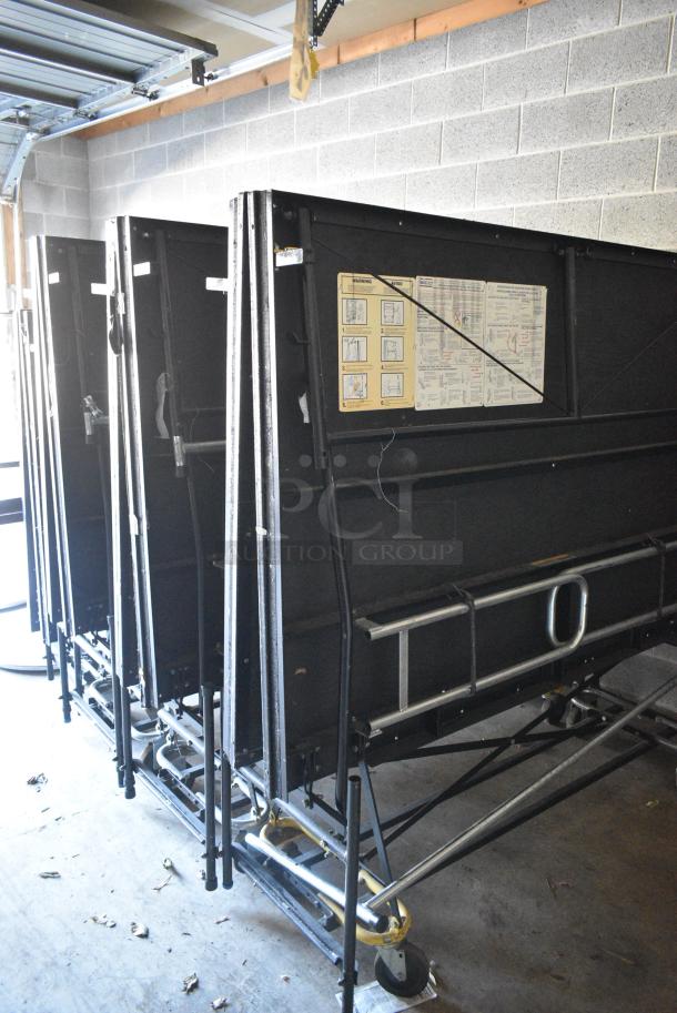 ALL ONE MONEY! Lot of 17 Pieces That Make Up 1 Sico Mobile Fold Up Stage w/ 7 Stage Stairs. Approximately 800 Square Feet. - Image 10 of 17