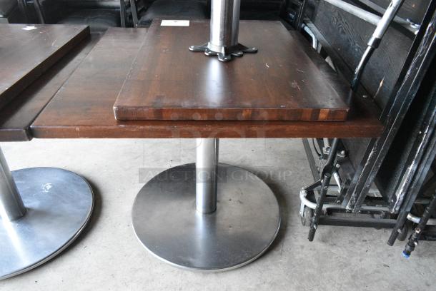 4 Wood Pattern Table on Metal Table Base. Includes 36x24x31, 36x36x31. 4 Times Your Bid! - Image 3 of 5
