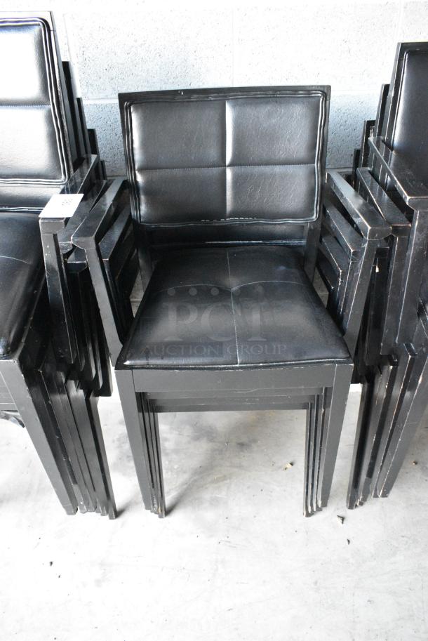 18 Black Arm Chairs. 18 Times Your Bid! - Image 3 of 5