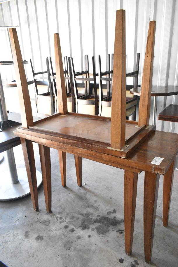 3 Wood Pattern Table. Includes 54x24x36, 42x24x33. 3 Times Your Bid! - Image 1 of 3