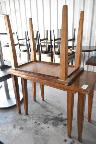 3 Wood Pattern Table. Includes 54x24x36, 42x24x33. 3 Times Your Bid!