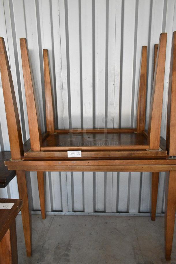 3 Wood Pattern Table. Includes 54x24x36, 42x24x33. 3 Times Your Bid! - Image 1 of 3