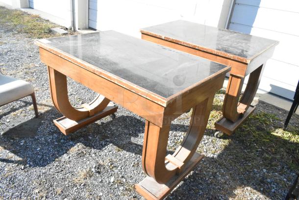 2 Wood Pattern Table w/ Built In Vollrath 5950145 Mirage Induction Range. 120 Volts, 1 Phase. 2 Times Your Bid! - Image 1 of 7