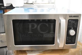 BRAND NEW SCRATCH AND DENT! 2024 Solwave 180MW1000D Stainless Steel Commercial Microwave with Dial Control. 120 Volts, 1 Phase.