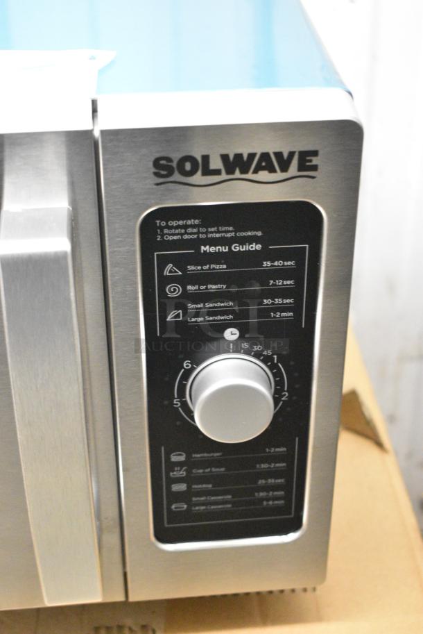 BRAND NEW SCRATCH AND DENT! 2024 Solwave 180MW1000D Stainless Steel Commercial Microwave with Dial Control. 120 Volts, 1 Phase. - Image 5 of 7