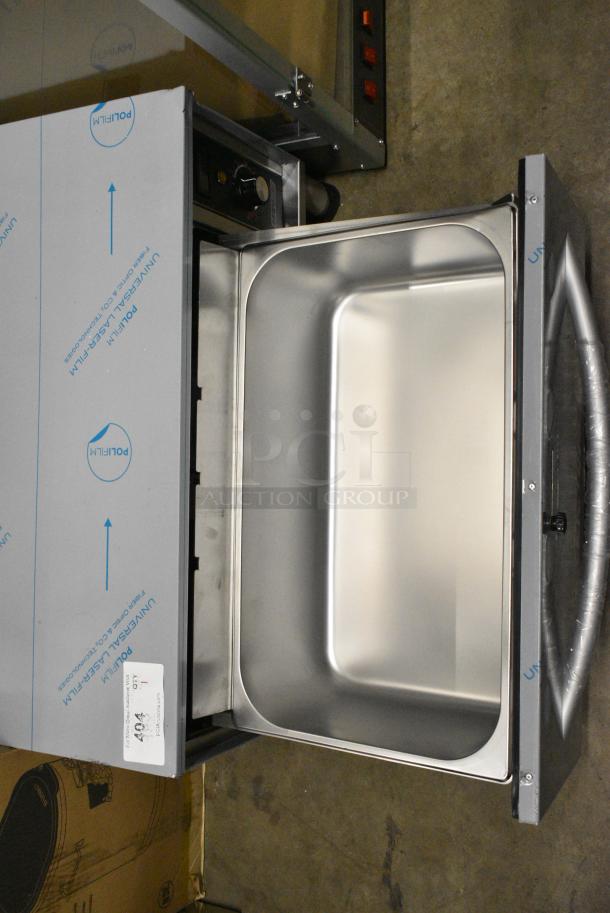 BRAND NEW SCRATCH AND DENT! 2024 ServIt 423WDSFS1 Stainless Steel Commercial Countertop Single Drawer Warming Drawer. 120 Volts, 1 Phase. Tested and Working! - Image 4 of 5