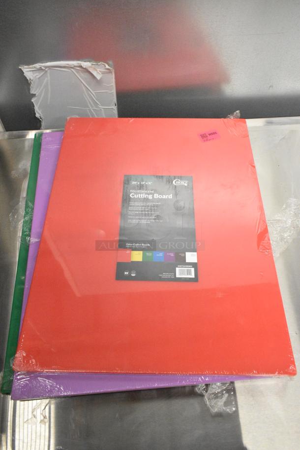 7 BRAND NEW SCRATCH AND DENT! Items Including 40724185GN Choice 24" x 18" x 1/2" Green Polyethylene Cutting Board, 40724185PL Choice 24" x 18" x 1/2" Purple Polyethylene Cutting Board, 40724185RD Choice 24" x 18" x 1/2" Red Polyethylene Cutting Board, 40724185BR Choice 24" x 18" x 1/2" Brown Polyethylene Cutting Board, 40724185WH Choice 24" x 18" x 1/2" White Polyethylene Cutting Board, 40724185BL Choice 24" x 18" x 1/2" Blue Polyethylene Cutting Board, 40724185YL Choice 24" x 18" x 1/2" Yellow Polyethylene Cutting Board. 7 Times Your Bid! - Image 6 of 15