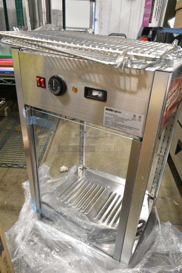 BRAND NEW SCRATCH AND DENT! ServIt 423PDW12D2S 12" Self-Service Countertop Display Warmer with 4 Shelves. 120 Volts, 1 Phase. - Image 3 of 5