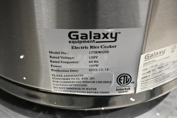 BRAND NEW SCRATCH AND DENT! Galaxy 177RWG90 Stainless Steel Electric Rice Cooker. 120 Volts, 1 Phase. - Image 8 of 9