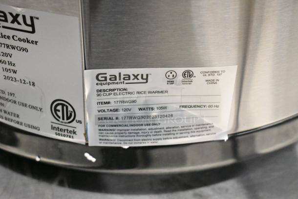 BRAND NEW SCRATCH AND DENT! Galaxy 177RWG90 Stainless Steel Electric Rice Cooker. 120 Volts, 1 Phase. - Image 9 of 9