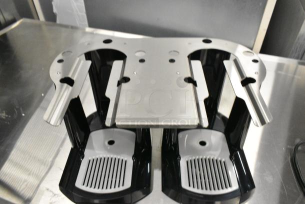BRAND NEW SCRATCH AND DENT! Fetco S4SO-10-2 Black Poly Double Drip Tray Stand for Satellite Servers - Image 2 of 5