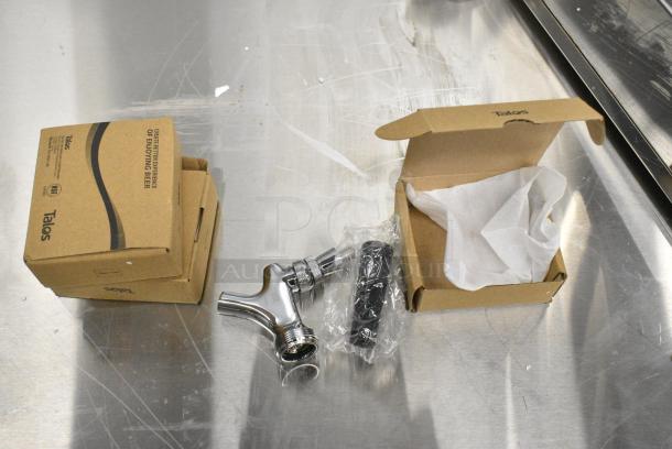 BRAND NEW SCRATCH AND DENT! Talos Stainless Steel 4 Head Beer Tower w/ 3 Taps - Image 7 of 8
