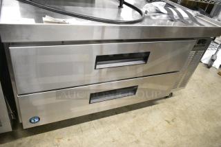 BRAND NEW SCRATCH AND DENT! 2024 Hoshizaki CR49A Stainless Steel Commercial 2 Drawer Chef Base on Commercial Casters. 115 Volts, 1 Phase. Tested and Working!