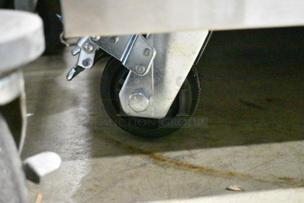 BRAND NEW SCRATCH AND DENT! 2024 Avantco 178CBE72HC Stainless Steel Commercial 4 Drawer Chef Base on Commercial Casters. 115  Volts, 1 Phase. Tested and Working! - Image 3 of 8
