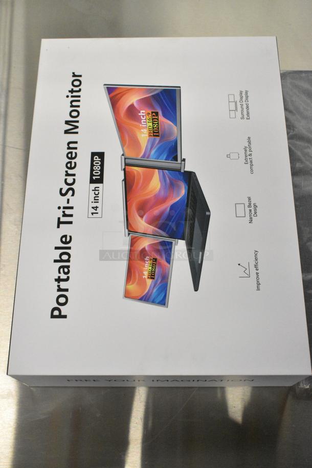 3 BRAND NEW SCRATCH AND DENT! Portable Tri-screen Monitor. 3 Times Your Bid! - Image 3 of 5