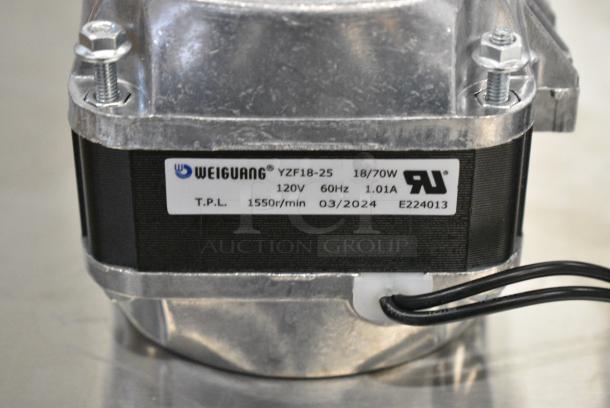 2 BRAND NEW SCRATCH AND DENT! Items Including 19386207 Avantco 19386207 Condenser Fan Motor for BCF Series and 750PRSVU Waterloo Pet Grooming 2.6 GPM Angled Spray Valve with 1/4" NPT Male Connection. 2 Times Your Bid ! - Image 4 of 8