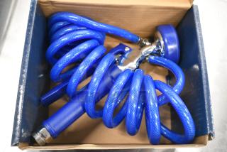 BRAND NEW SCRATCH AND DENT! 750PRSVUHOSE Waterloo Pet Grooming 2.6 GPM Angled Spray Valve with 9' Coiled Polyurethane Hose and 1/4" NPT Female Connection