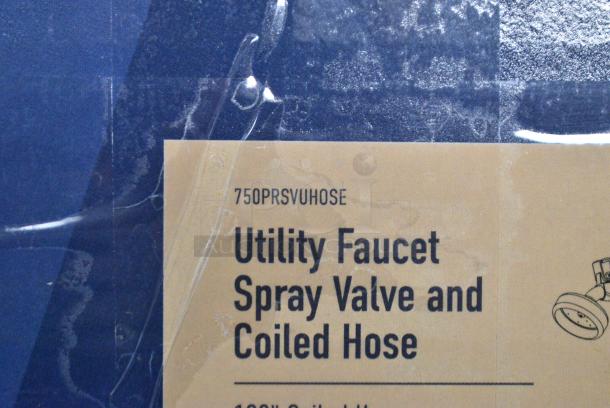 BRAND NEW SCRATCH AND DENT! 750PRSVUHOSE Waterloo Pet Grooming 2.6 GPM Angled Spray Valve with 9' Coiled Polyurethane Hose and 1/4" NPT Female Connection - Image 4 of 4