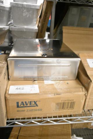 2 BRAND NEW! Lavex 712PTD400 Stainless Steel 400 C-Fold or 525 Multifold Surface-Mounted Paper Towel Dispenser. 2 Times Your Bid!