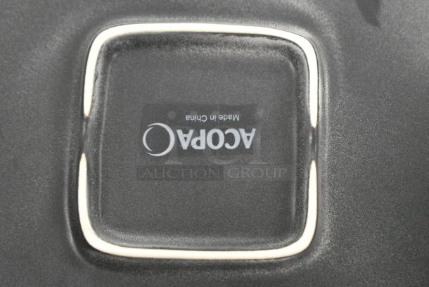 4 BRAND NEW SCRATCH AND DENT! Acopa Black Ceramic Square Plates. 4 Times Your Bid! - Image 4 of 4