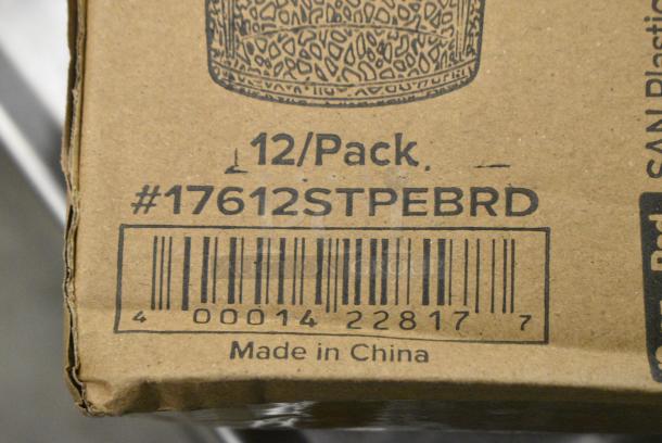3 BRAND NEW! Boxes of 12 Choice 17612STPEBRD Pebbled Tumblers. 3 Times Your Bid! - Image 3 of 3