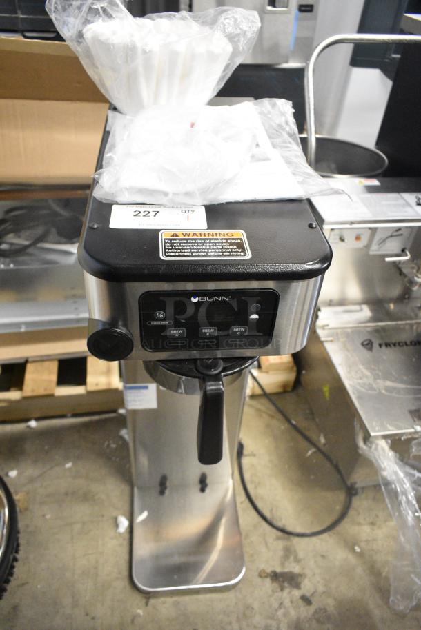 BRAND NEW SCRATCH AND DENT! Bunn 53100.0101 BrewWISE ICB-DV Tall Infusion Series Stainless Steel Automatic Coffee Brewer - Dual Voltage. 120 Volts, 1 Phase. - Image 1 of 9