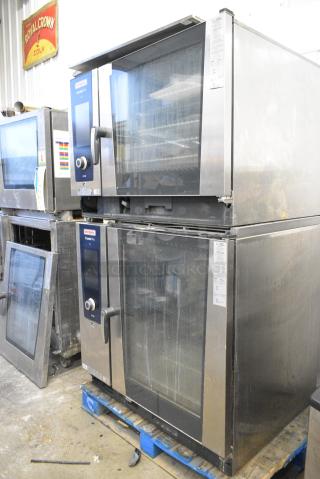 2 2021 Rational LM100EE.AXXXX/LM100CE.AXXXX Stainless Steel Commercial Electric Powered iCombi Pro Combi Convection Oven. 440/480 Volts, 3 Phase. 2 Times Your Bid!