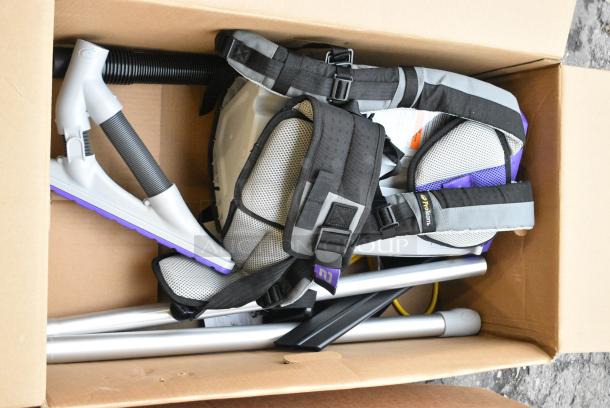 2 BRAND NEW SCRATCH AND DENT! Emerson Items Including 196107698 ProTeam GoFit 6 107698 6 Qt. Backpack Vacuum with 107530 ProBlade Carpet Floor Kit - 120V and 196107693 ProTeam GoFit 10 107693 10 Qt. Backpack Vacuum with 106841 18" Sidewinder Carpet Kit - 120V. 2 Times Your Bid! - Image 5 of 12