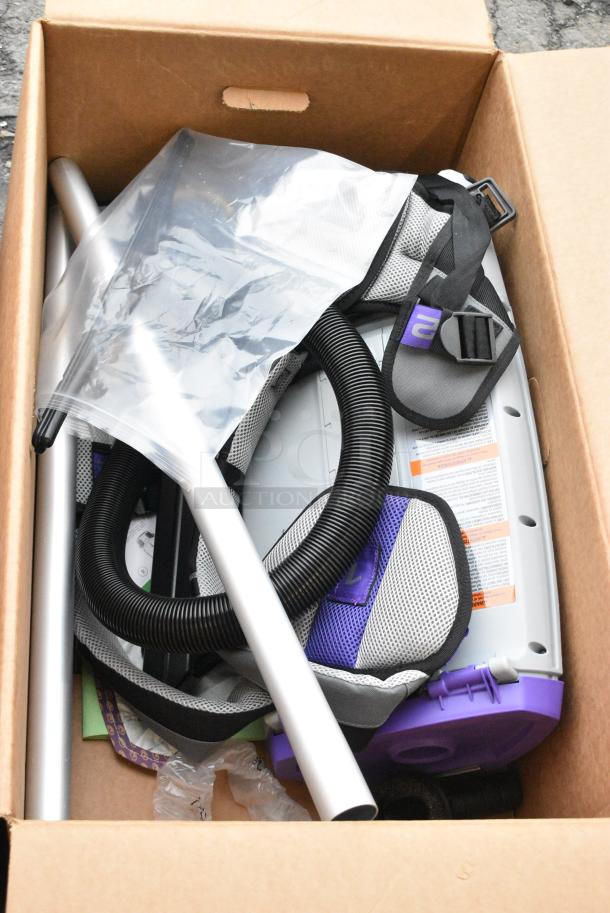 2 BRAND NEW SCRATCH AND DENT! Emerson Items Including 196107698 ProTeam GoFit 6 107698 6 Qt. Backpack Vacuum with 107530 ProBlade Carpet Floor Kit - 120V and 196107693 ProTeam GoFit 10 107693 10 Qt. Backpack Vacuum with 106841 18" Sidewinder Carpet Kit - 120V. 2 Times Your Bid! - Image 6 of 12