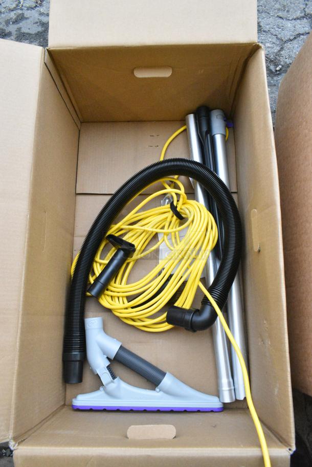 2 BRAND NEW SCRATCH AND DENT! Emerson Items Including 196107698 ProTeam GoFit 6 107698 6 Qt. Backpack Vacuum with 107530 ProBlade Carpet Floor Kit - 120V and 196107693 ProTeam GoFit 10 107693 10 Qt. Backpack Vacuum with 106841 18" Sidewinder Carpet Kit - 120V. 2 Times Your Bid! - Image 9 of 12