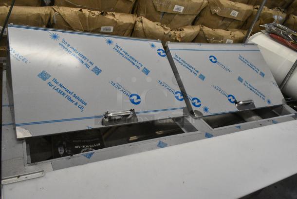 BRAND NEW SCRATCH AND DENT! Beverage Air SPE60HC-24M 60" 2 Door Mega Top Refrigerated Sandwich Prep Table. 115 Volts, 1 Phase. Tested and Working! - Image 9 of 13