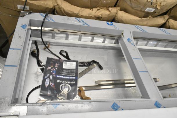 BRAND NEW SCRATCH AND DENT! Beverage Air SPE60HC-24M 60" 2 Door Mega Top Refrigerated Sandwich Prep Table. 115 Volts, 1 Phase. Tested and Working! - Image 12 of 13