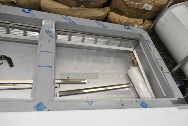 BRAND NEW SCRATCH AND DENT! Beverage Air SPE60HC-24M 60" 2 Door Mega Top Refrigerated Sandwich Prep Table. 115 Volts, 1 Phase. Tested and Working! - Image 13 of 13