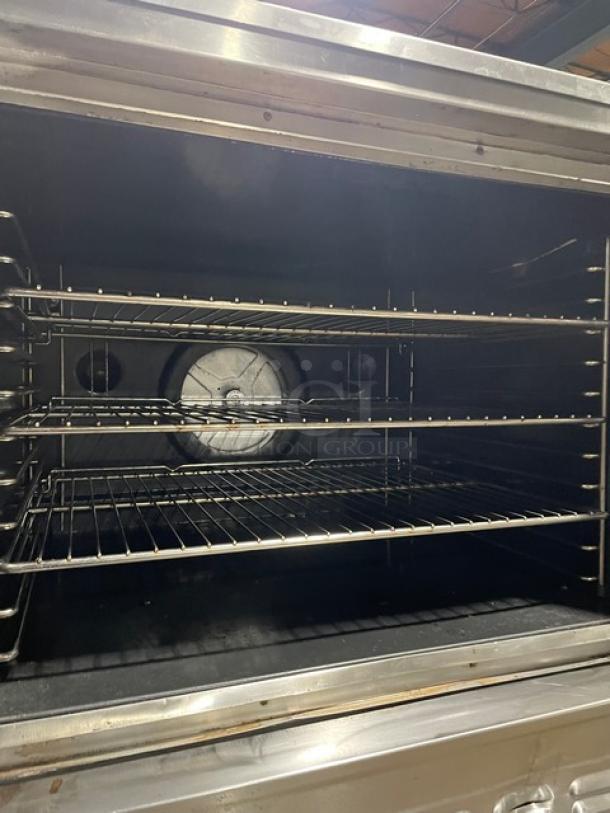 Nice! Blodgett Commercial Stainless Steel Natural Gas Powered Double Stacked Convection Oven! With Wire Oven Racks! SN: 021601RA025Z! On Legs! 2X Your Bid Makes One Unit! - Image 6 of 11