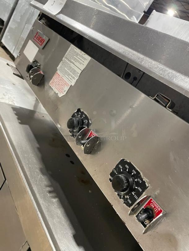 Great! Lang Commercial Stainless Steel Natural Gas Powered Countertop Highly Polished Chrome Top Mirror Shine Flat Griddle! With Thermostatic Controls! Model: 148SC-NAT-SH SN: GT2481218A0011! On Legs! - Image 7 of 10