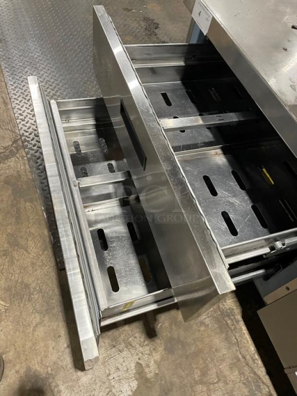 Delfield Commercial Stainless Steel 2 Drawer Refrigerated Chef Base! With Enclosed Storage Space Underneath! Model: 17C52P SN: 1703150002864! 115V 1 Phase! On Casters! - Image 5 of 8