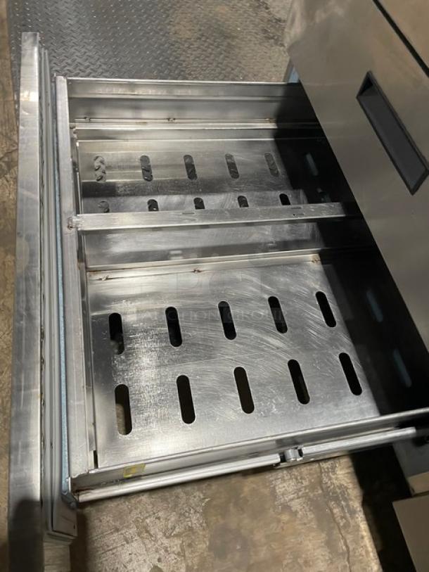 Delfield Commercial Stainless Steel 2 Drawer Refrigerated Chef Base! With Enclosed Storage Space Underneath! Model: 17C52P SN: 1703150002864! 115V 1 Phase! On Casters! - Image 6 of 8