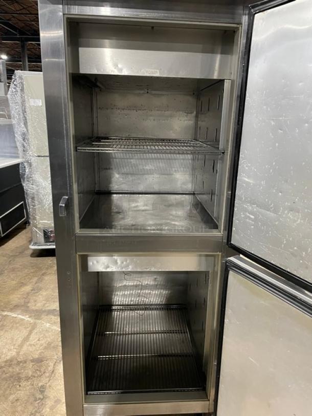 True Commercial Stainless Steel Dual Temp Half Door Refrigerator/Freezer Combo! With Wire Racks! Model: STA1DT-2HS SN: 8399619! 115V 1 Phase! On Casters! - Image 5 of 10