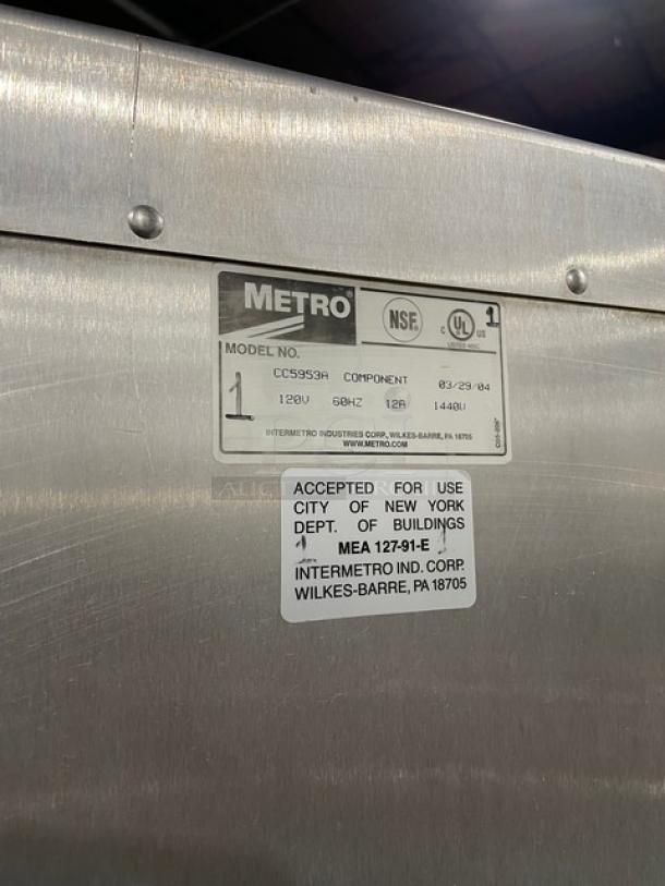 Metro Flavor Hold C199 Series Commercial Single Section Half Door Insulated Heated Holding/Proofing Cabinet! With Built In Pan Holding Racks! Model: HM15LW SN: 20378! 120V! On Casters! - Image 5 of 9