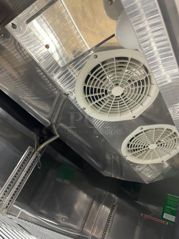 Turbo Air Maximum Series Commercial Stainless Steel Solid 2 Door Reach In Freezer! With Poly Coated Wire Racks! Model: MSF-49NM SN: NF49601013! 110-120V 1 Phase! On Casters! - Image 6 of 9