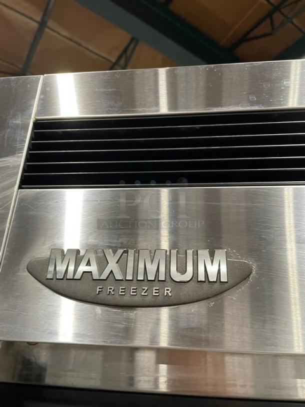 Turbo Air Maximum Series Commercial Stainless Steel Solid 2 Door Reach In Freezer! With Poly Coated Wire Racks! Model: MSF-49NM SN: NF49601013! 110-120V 1 Phase! On Casters! - Image 8 of 9