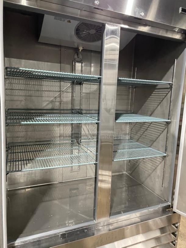 Culitek Commercial Stainless Steel Solid 2 Door Reach In Freezer! With Poly Coated Wire Racks! Model: MRFZ-2D SN: 6273171421070223! 115V! On Casters! - Image 5 of 9