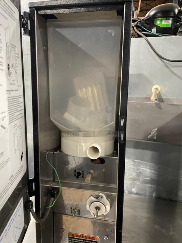Bunn Commercial Countertop Fresh Mix Cappuccino / Espresso / Hot Chocolate Dispenser Machine! With Single Hopper! With Light Up Display! Model: FMD-1 SN: FMD0128120! 120V 1 Phase! On Legs! - Image 6 of 8