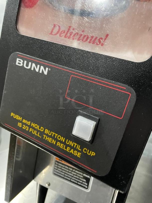 Bunn Commercial Countertop Fresh Mix Cappuccino / Espresso / Hot Chocolate Dispenser Machine! With Single Hopper! With Light Up Display! Model: FMD-1 SN: FMD0128120! 120V 1 Phase! On Legs! - Image 7 of 8