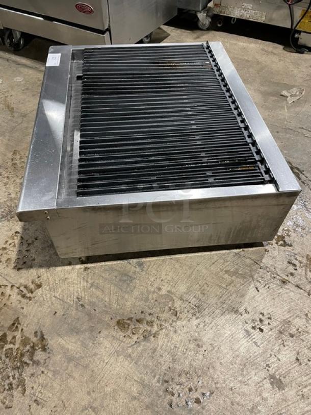 Nice! Radiance Series Commercial Stainless Steel Natural Gas Powered Countertop 36 Inch Char Broiler! With Cast Iron Burners! On Legs! - Image 3 of 8