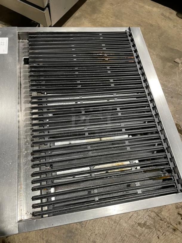 Nice! Radiance Series Commercial Stainless Steel Natural Gas Powered Countertop 36 Inch Char Broiler! With Cast Iron Burners! On Legs! - Image 5 of 8