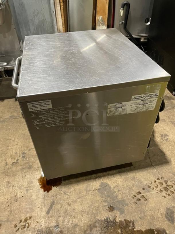 LATE MODEL! Merrychef Commercial Stainless Steel Electric Powered Countertop Rapid Cook Oven! With EasyTouch Icon-Driven Touchscreen! With Flat Turn-Table Plate, Baking/Roasting Pan & Wire Racks! Model: Eikon E3 SN: 1906213091188! 208/240V 1 Phase! Working When Removed! - Image 2 of 8